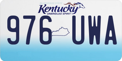 KY license plate 976UWA