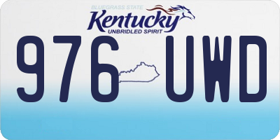 KY license plate 976UWD