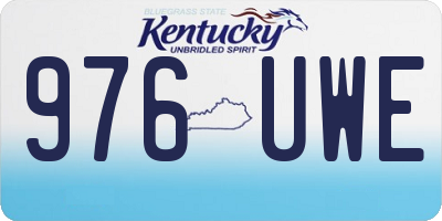 KY license plate 976UWE
