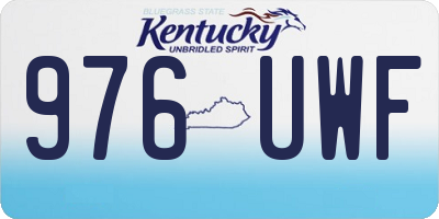 KY license plate 976UWF