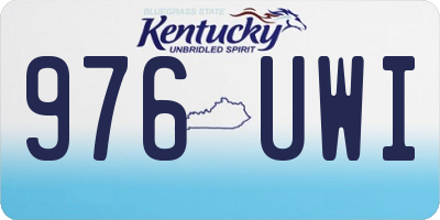 KY license plate 976UWI