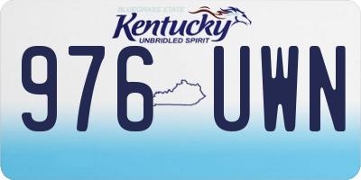 KY license plate 976UWN