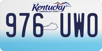 KY license plate 976UWO