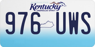 KY license plate 976UWS