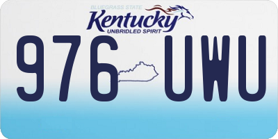 KY license plate 976UWU