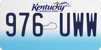KY license plate 976UWW