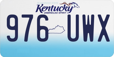 KY license plate 976UWX