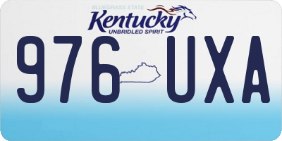 KY license plate 976UXA