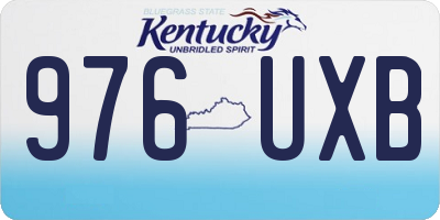 KY license plate 976UXB