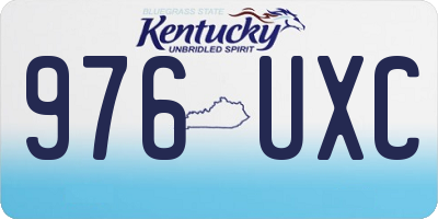 KY license plate 976UXC