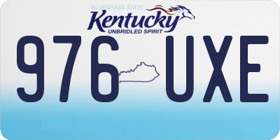 KY license plate 976UXE