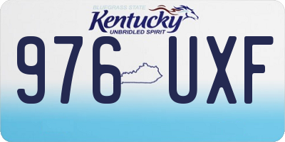 KY license plate 976UXF
