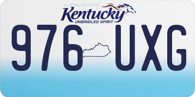 KY license plate 976UXG