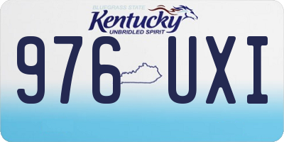 KY license plate 976UXI