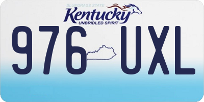 KY license plate 976UXL