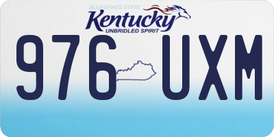 KY license plate 976UXM