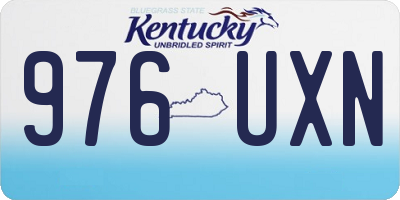 KY license plate 976UXN