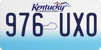 KY license plate 976UXO