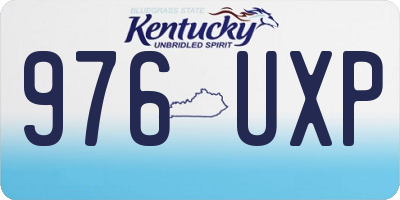 KY license plate 976UXP