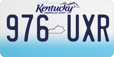 KY license plate 976UXR