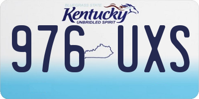 KY license plate 976UXS