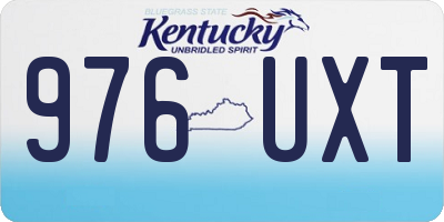 KY license plate 976UXT