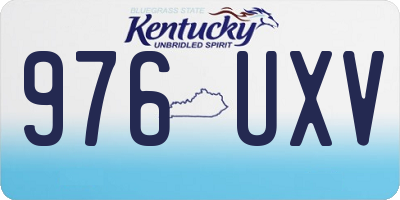 KY license plate 976UXV