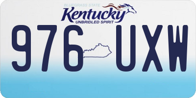 KY license plate 976UXW