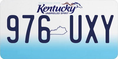 KY license plate 976UXY