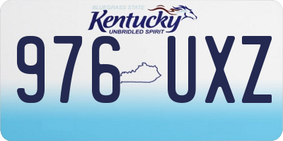 KY license plate 976UXZ