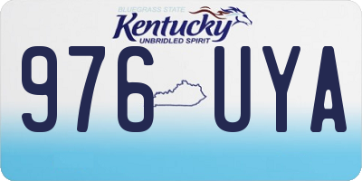 KY license plate 976UYA