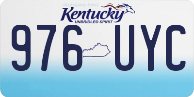 KY license plate 976UYC