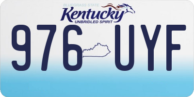 KY license plate 976UYF