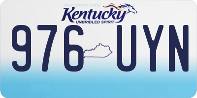 KY license plate 976UYN