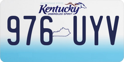 KY license plate 976UYV