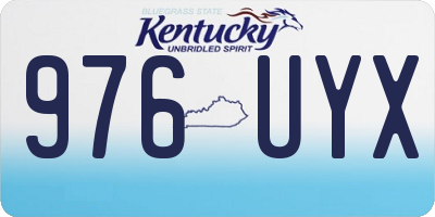 KY license plate 976UYX