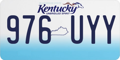 KY license plate 976UYY