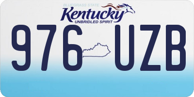 KY license plate 976UZB
