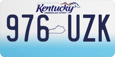 KY license plate 976UZK