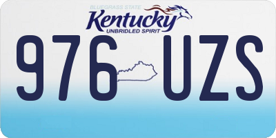 KY license plate 976UZS
