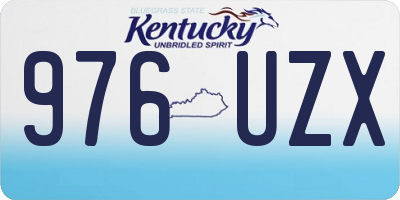 KY license plate 976UZX