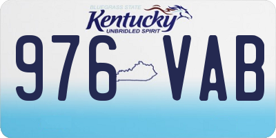KY license plate 976VAB