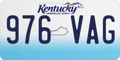KY license plate 976VAG