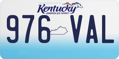 KY license plate 976VAL