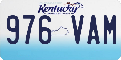 KY license plate 976VAM
