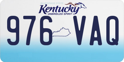 KY license plate 976VAQ