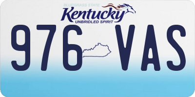 KY license plate 976VAS