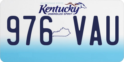 KY license plate 976VAU