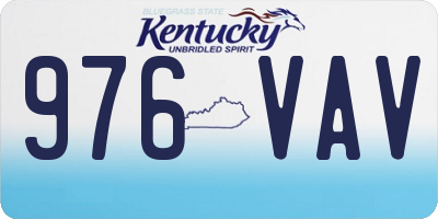 KY license plate 976VAV
