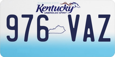 KY license plate 976VAZ